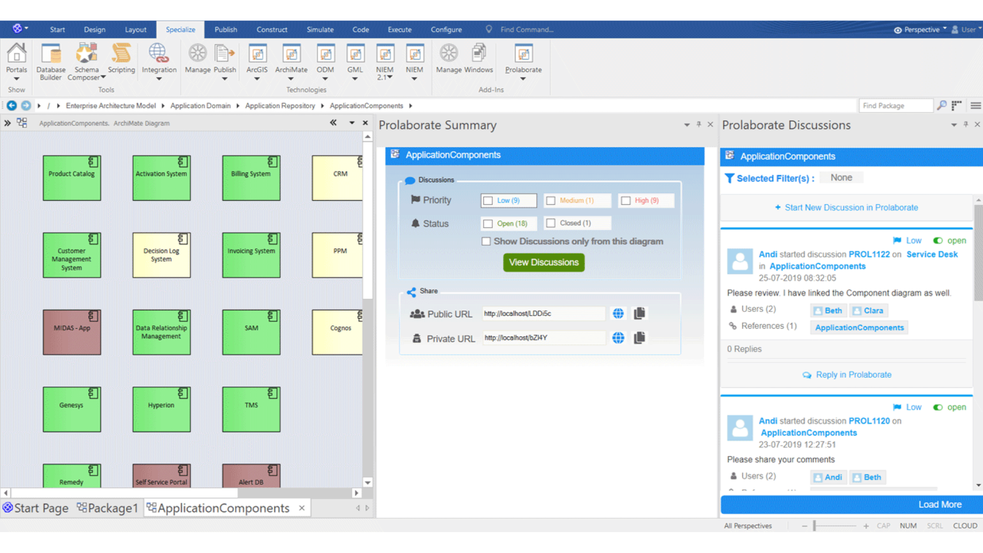 Prolaborate even helps you share EA Models Directly from Sparx Systems Enterprise Architect EA