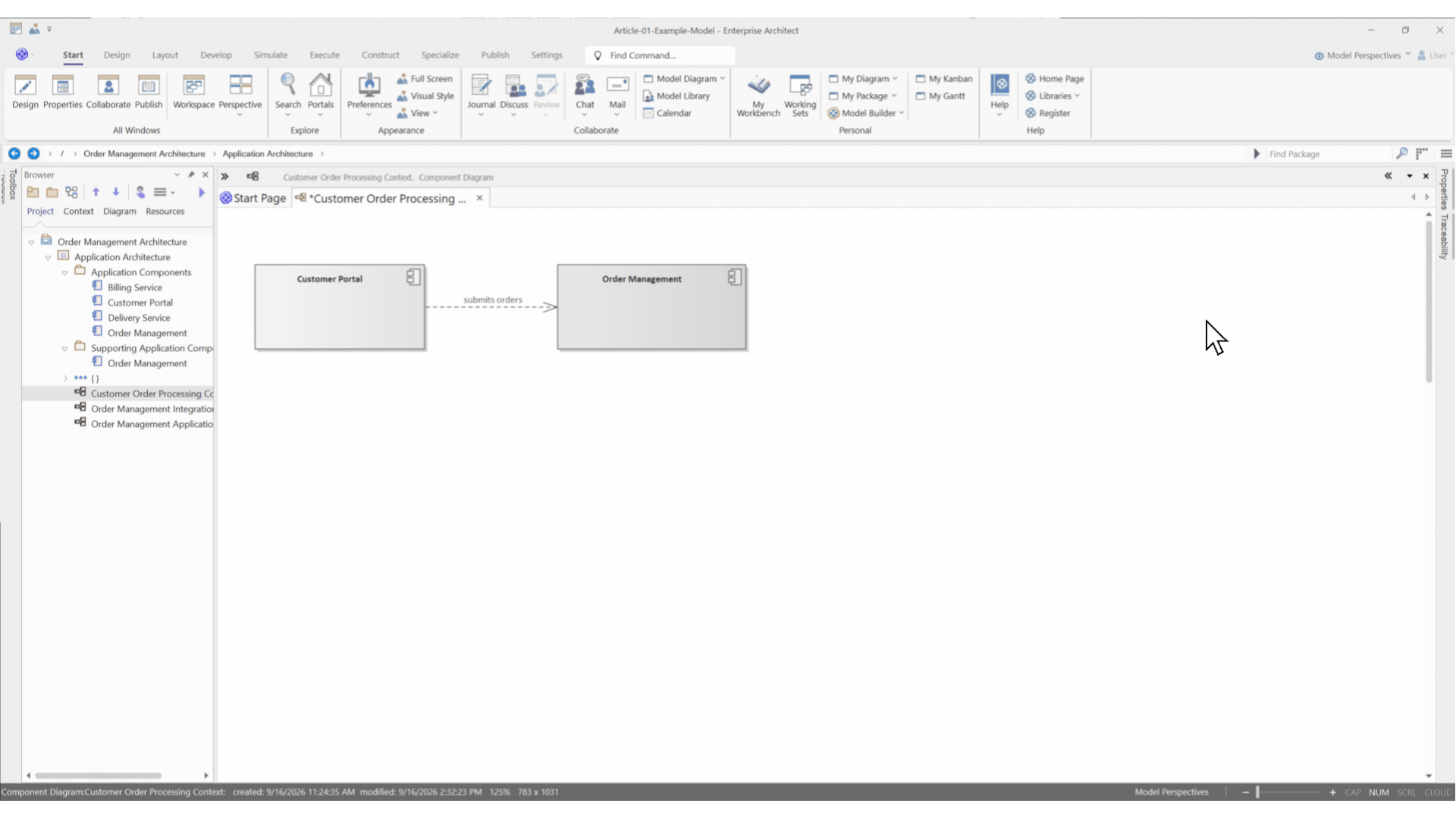 how to check the element usage in sparx enterprise architects